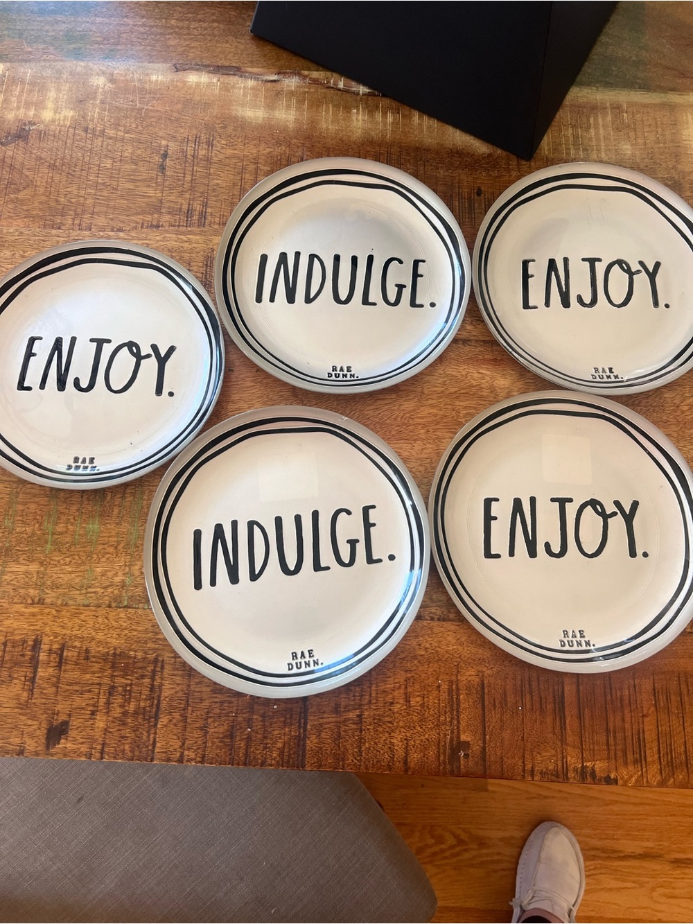 Rae Dunn  'Enjoy / Indulge Plate Set - 5